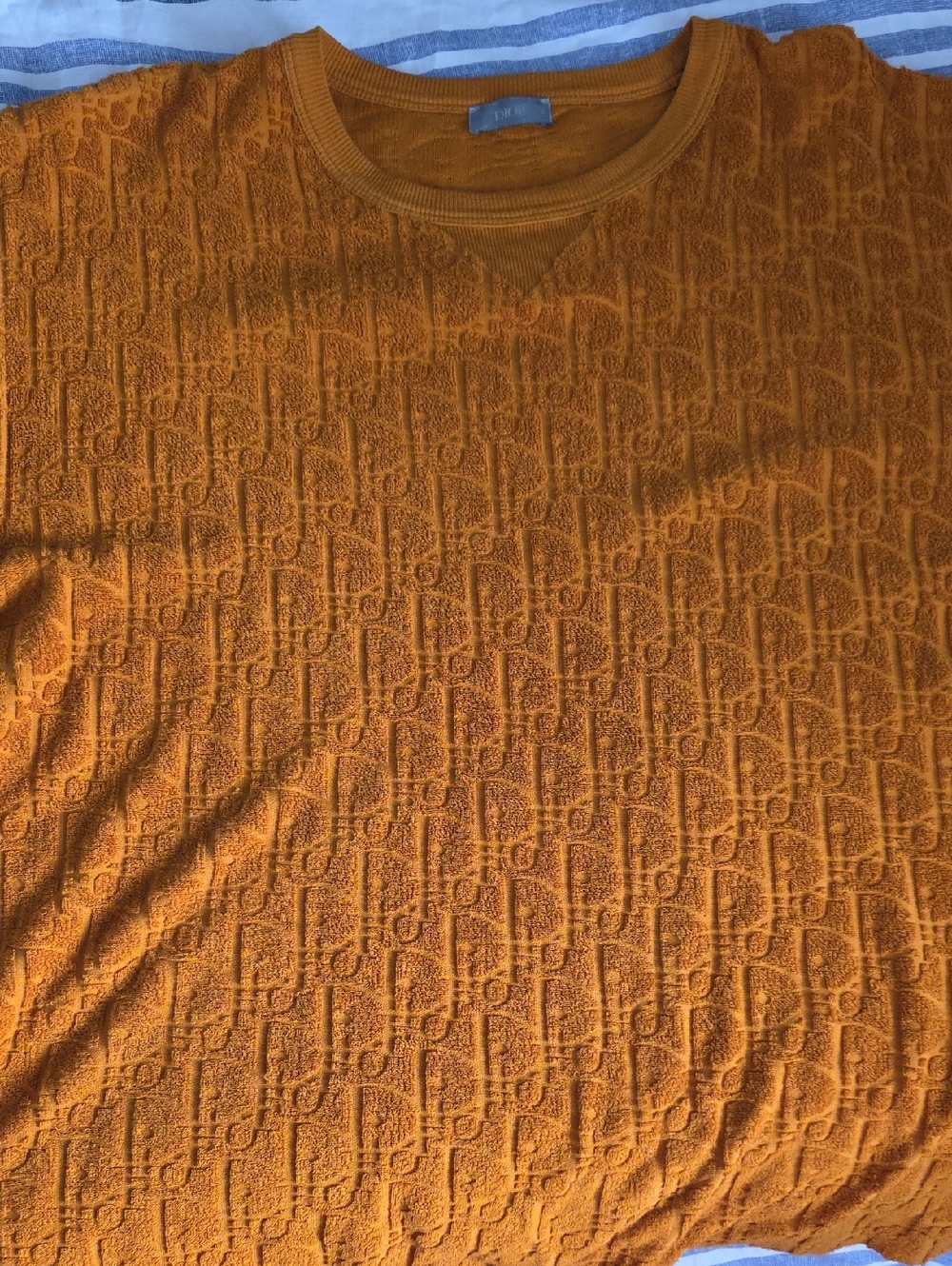 Textured Orange Knit Sweater